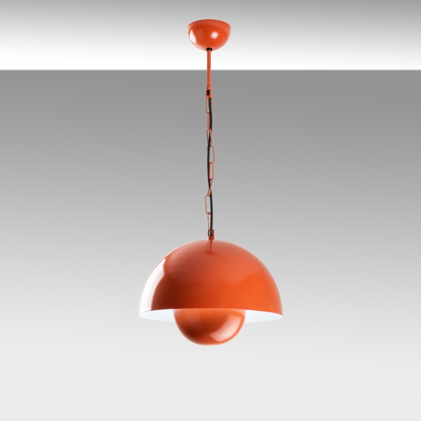 Lámpara colgante KURE 1xE27/40W/230V naranja