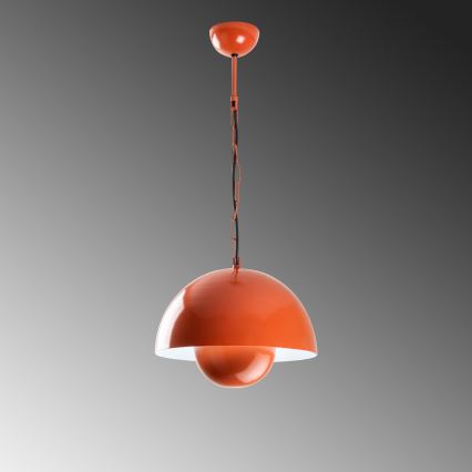 Lámpara colgante KURE 1xE27/40W/230V naranja