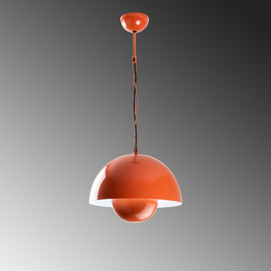 Lámpara colgante KURE 1xE27/40W/230V naranja