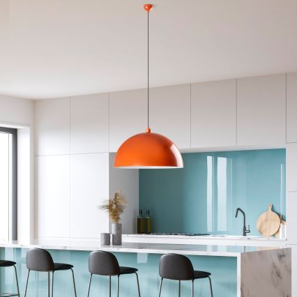 Lámpara colgante KURE 1xE27/40W/230V naranja
