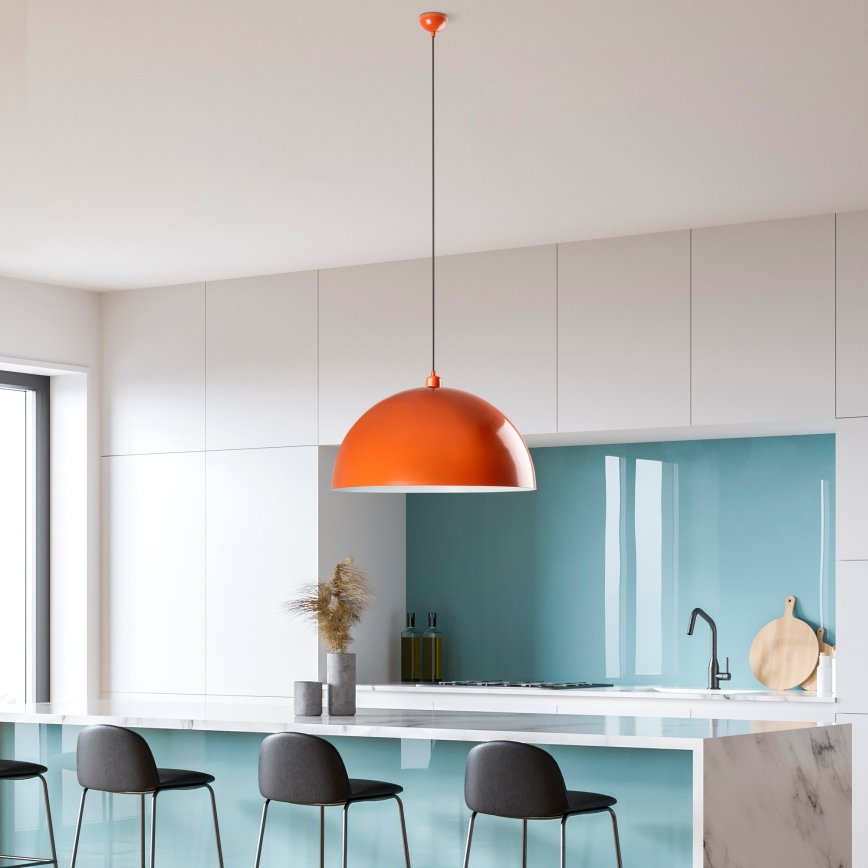 Lámpara colgante KURE 1xE27/40W/230V naranja