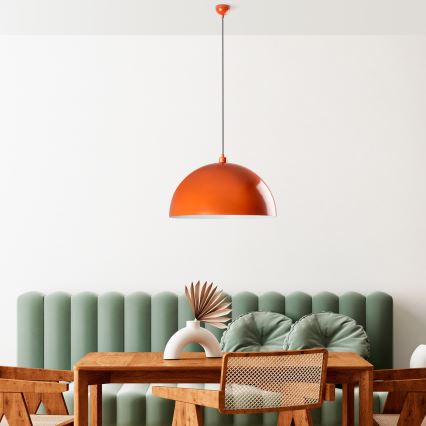 Lámpara colgante KURE 1xE27/40W/230V naranja