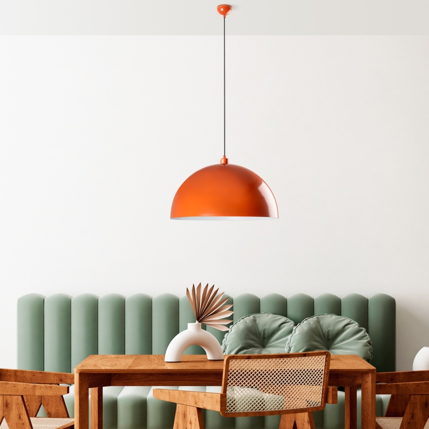 Lámpara colgante KURE 1xE27/40W/230V naranja