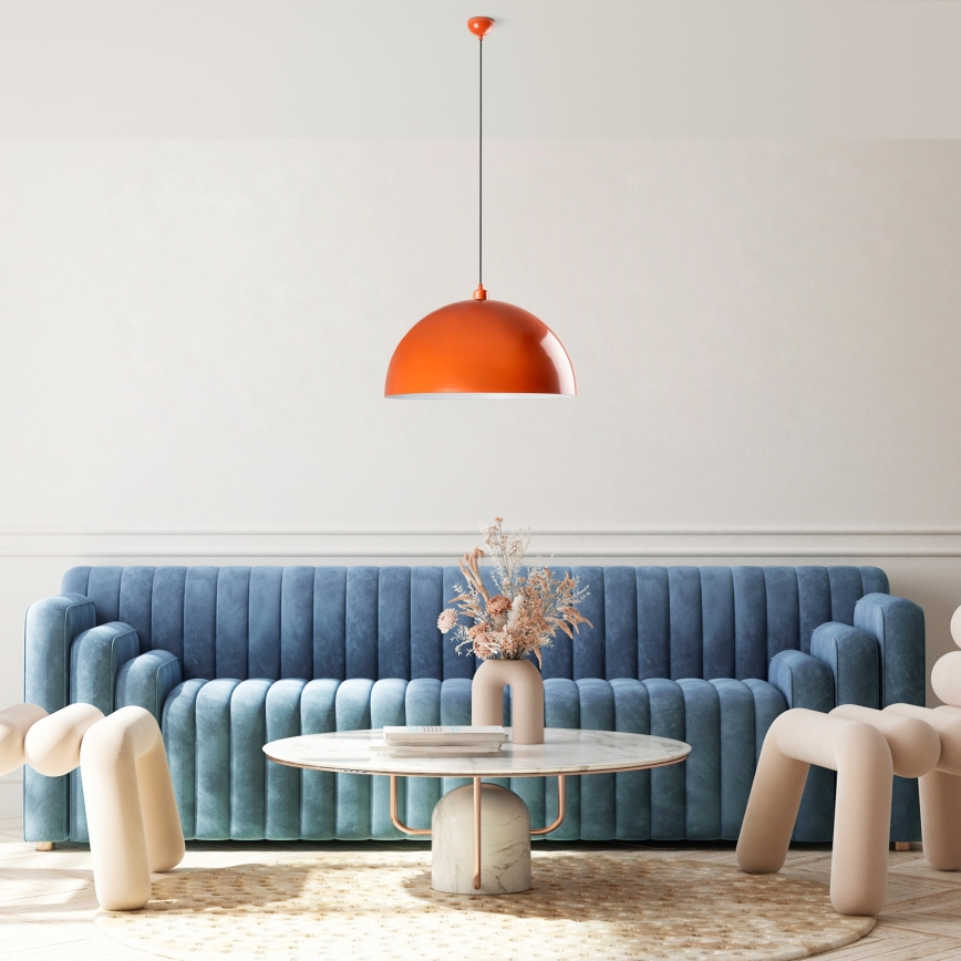 Lámpara colgante KURE 1xE27/40W/230V naranja
