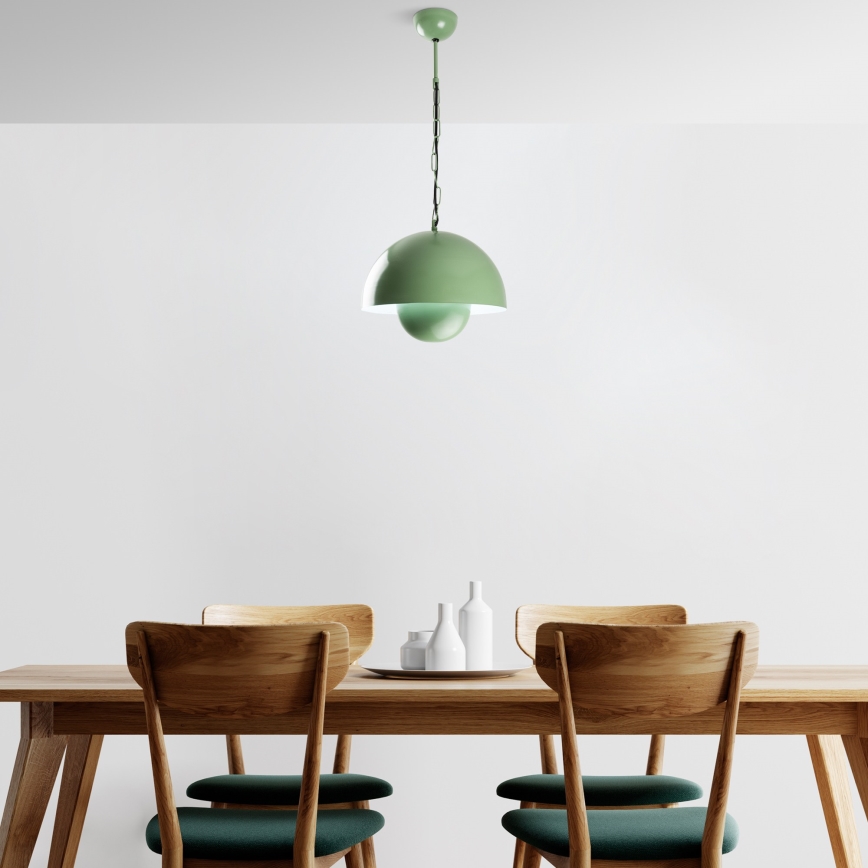 Lámpara colgante KURE 1xE27/40W/230V verde