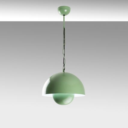 Lámpara colgante KURE 1xE27/40W/230V verde
