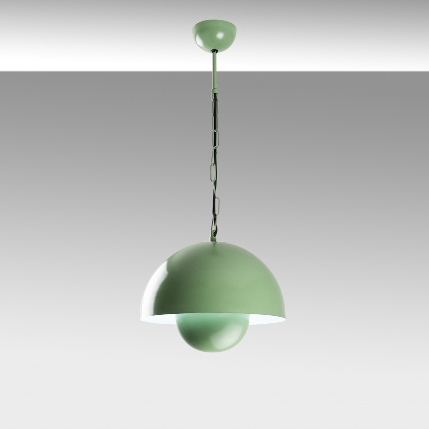 Lámpara colgante KURE 1xE27/40W/230V verde