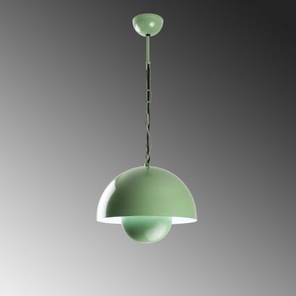 Lámpara colgante KURE 1xE27/40W/230V verde