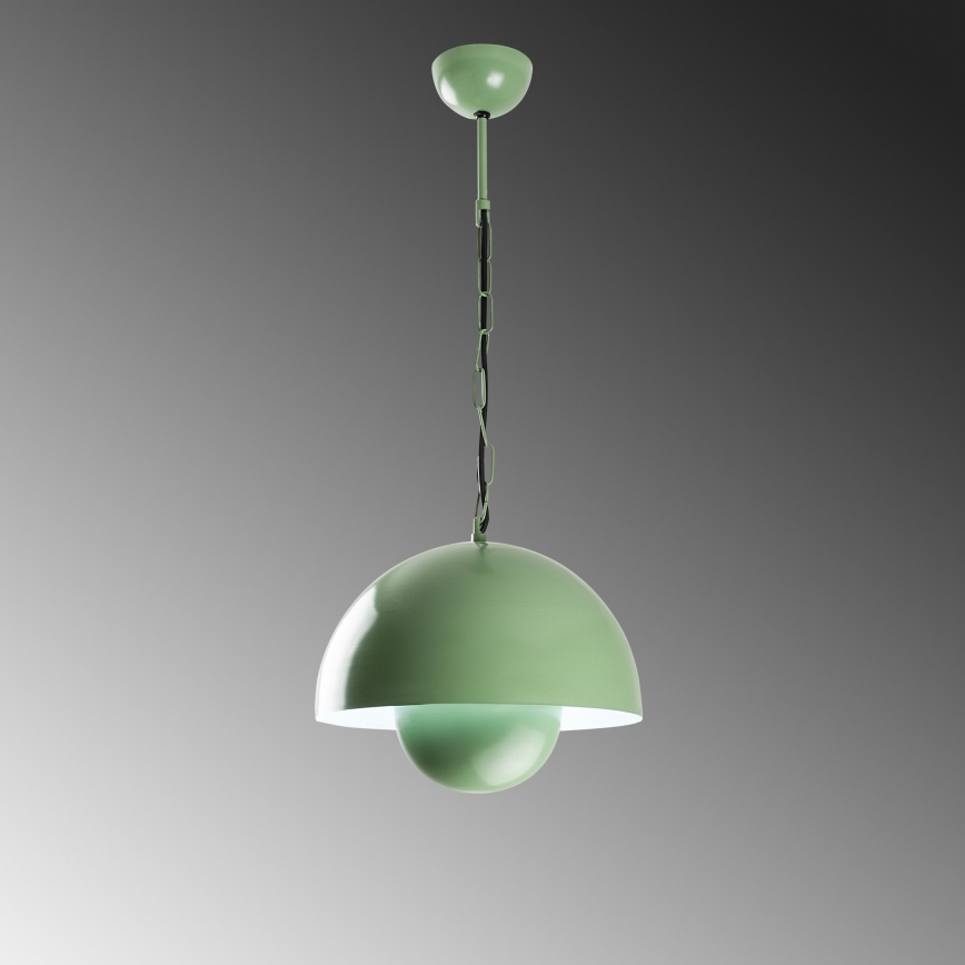 Lámpara colgante KURE 1xE27/40W/230V verde