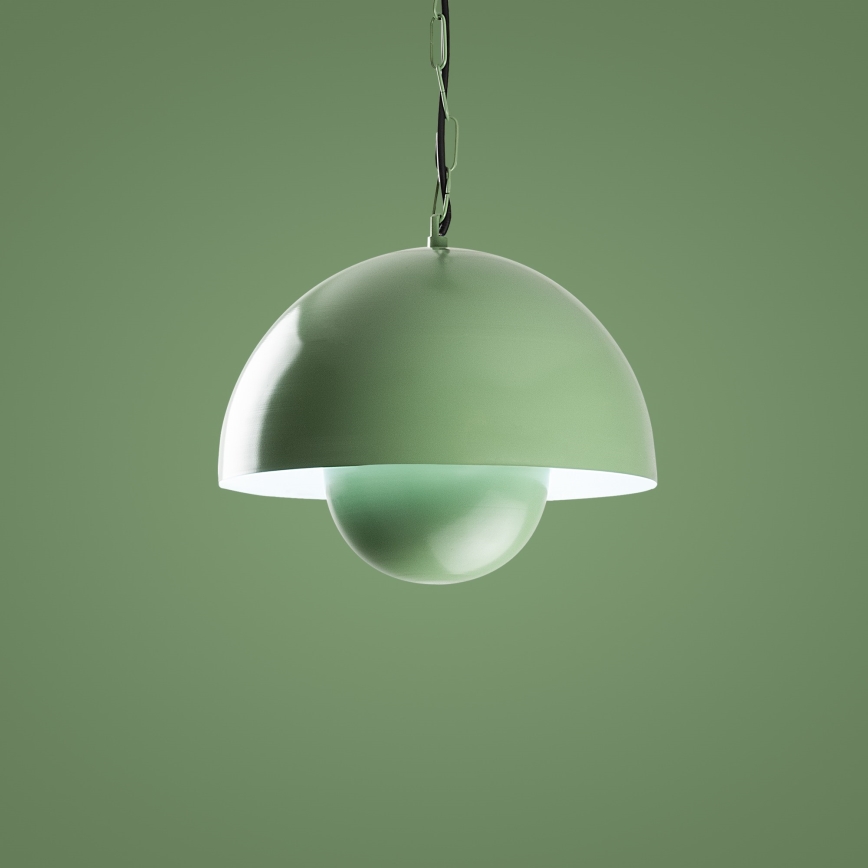Lámpara colgante KURE 1xE27/40W/230V verde