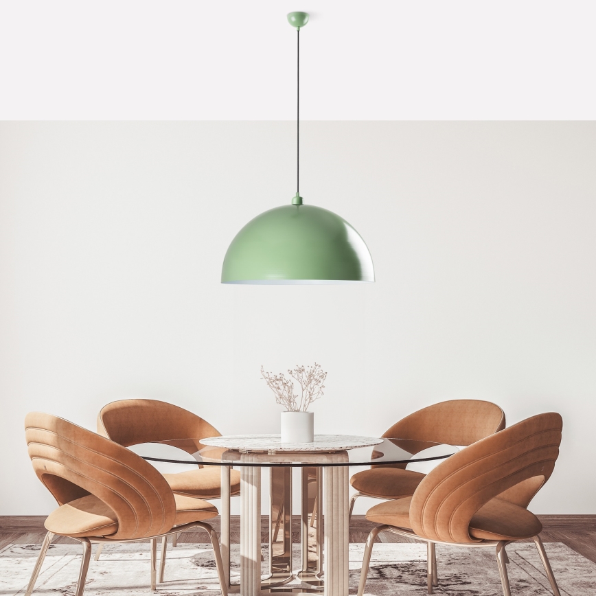 Lámpara colgante KURE 1xE27/40W/230V verde