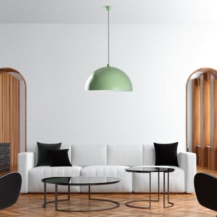 Lámpara colgante KURE 1xE27/40W/230V verde