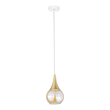 Lámpara colgante LACRIMA WHITE 1xE27/60W/230V