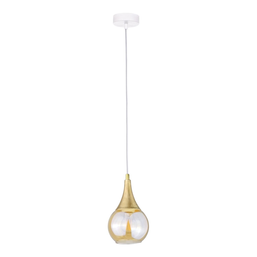 Lámpara colgante LACRIMA WHITE 1xE27/60W/230V