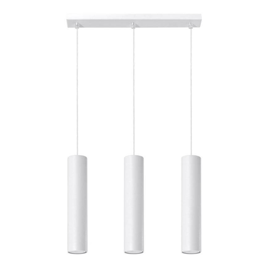 Lámpara colgante LAGOS 3 3xGU10/10W/230V blanco