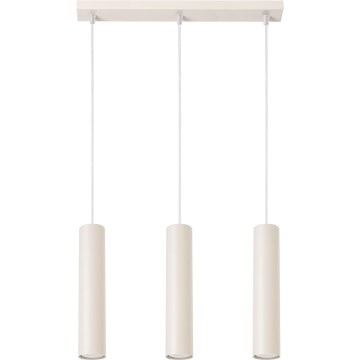 Lámpara colgante LAGOS 3xGU10/10W/230V color crema