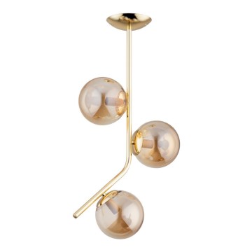 Lámpara colgante LALEN 3xE14/40W/230V beige