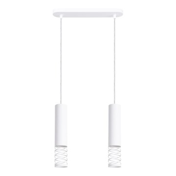 Lámpara colgante LAMI 2xGU10/10W/230V blanco