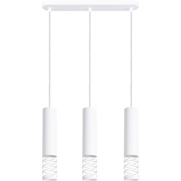 Lámpara colgante LAMI 3xGU10/10W/230V blanco