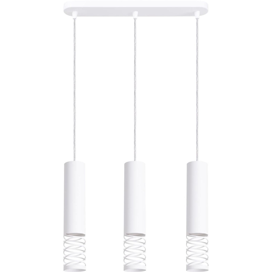 Lámpara colgante LAMI 3xGU10/10W/230V blanco