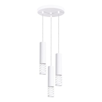 Lámpara colgante LAMI 3xGU10/10W/230V blanco
