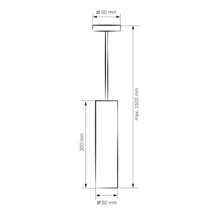 Lámpara colgante LATI 1xGU10/8W/230V negro