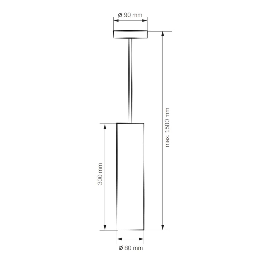 Lámpara colgante LATI 1xGU10/8W/230V negro