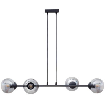 Lámpara colgante LATIL 4xE27/60W/230V negro