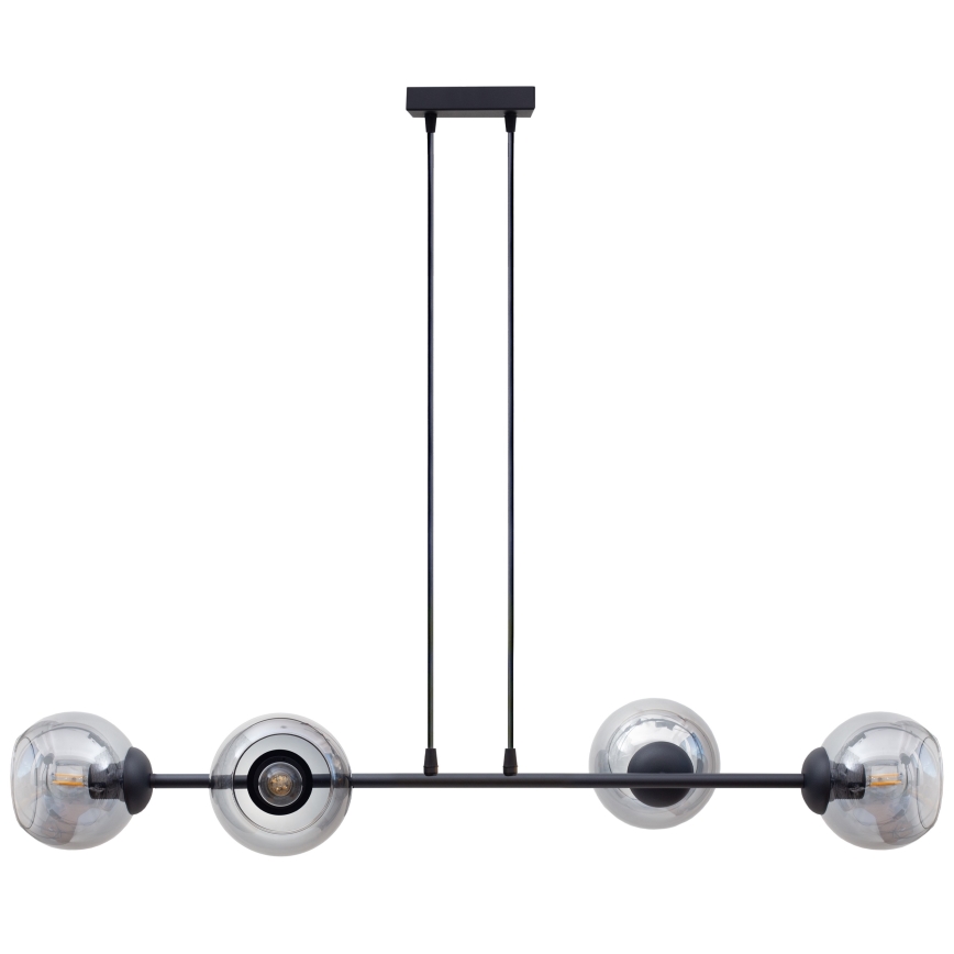 Lámpara colgante LATIL 4xE27/60W/230V negro
