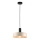Lámpara colgante LATTE 1xE27/60W/230V beige/negro