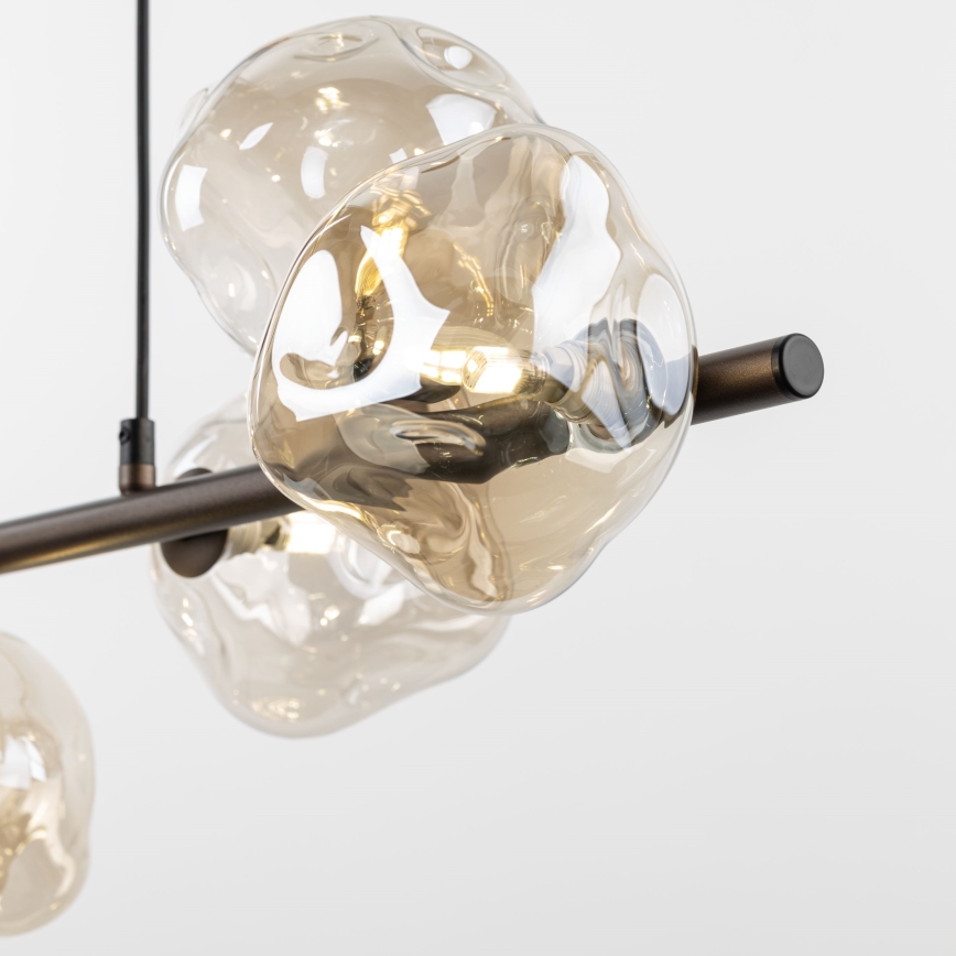 Lámpara colgante LAVA 7xG9/8W/230V bronce/beige ahumado