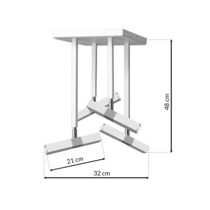 Lámpara colgante LED CASTRO 4xG9/7W/230V
