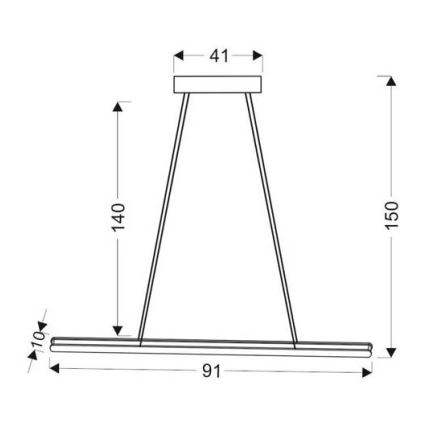 Lámpara colgante LED COCONUT LED/28W/230V
