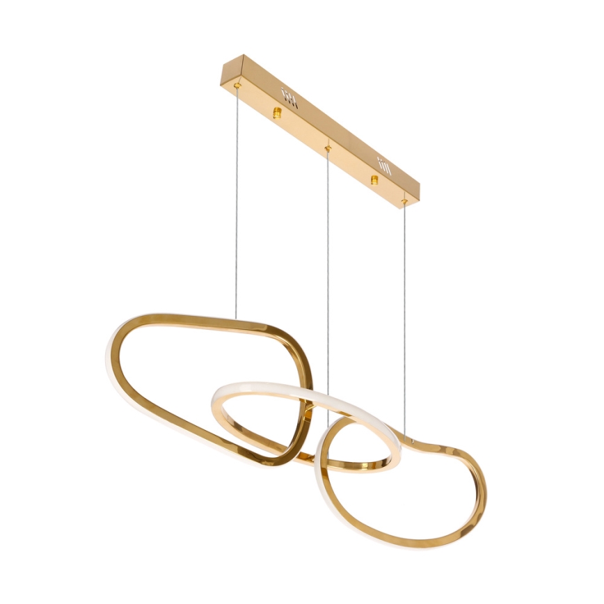Lámpara colgante LED con cable ANNELI LED/30W/230V 80 cm dorada