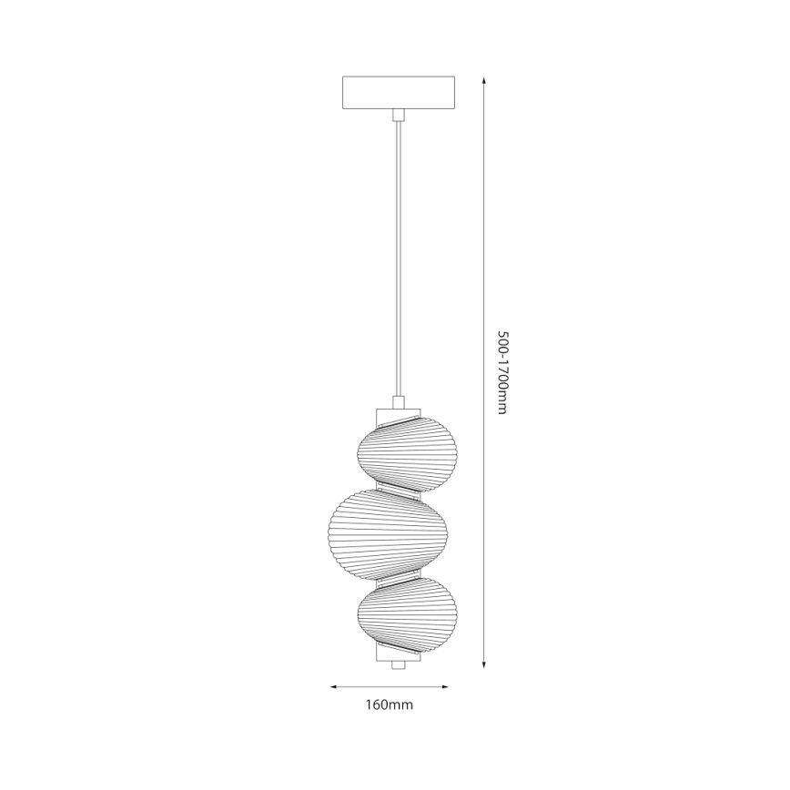 Lámpara colgante LED con cable BOLLA LED/12W/230V, diámetro 16 cm, cromo brillante/gris ahumado