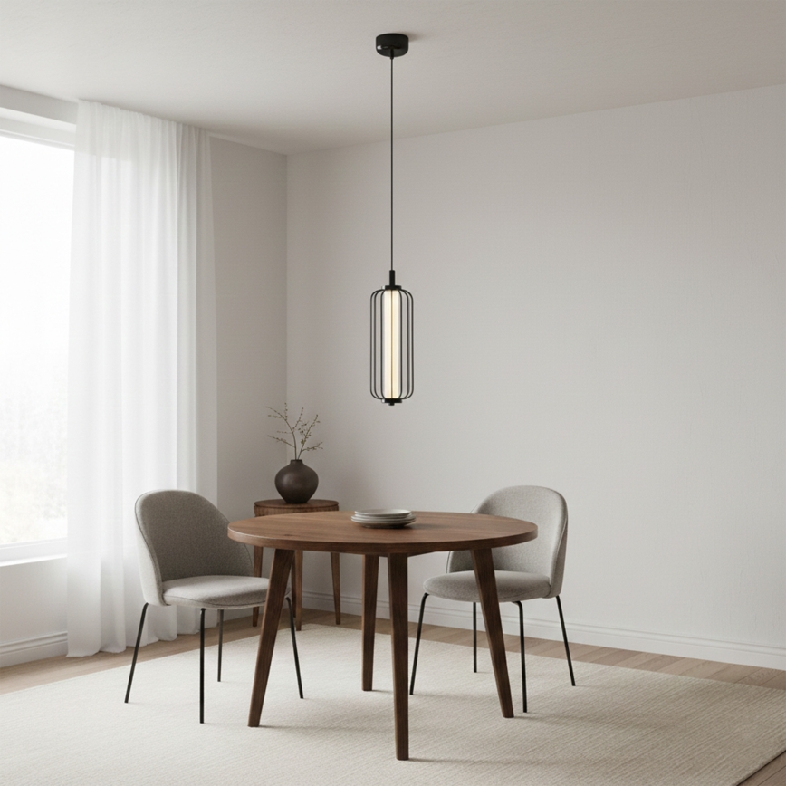 Lámpara colgante LED con cable BONNIE LED/15W/230V 3000K negra