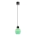 Lámpara colgante LED con cable CACTUS LED/3W/230V 3000K negra/verde