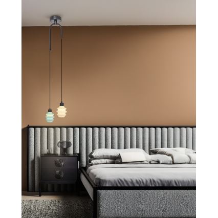 Lámpara colgante LED con cable CACTUS LED/6W/230V 3000K verde/blanco