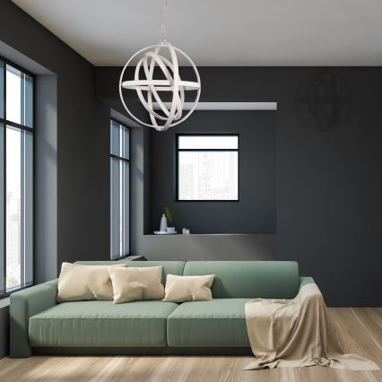 Lámpara colgante LED con cable COPERNICUS LED/260W/230V blanca