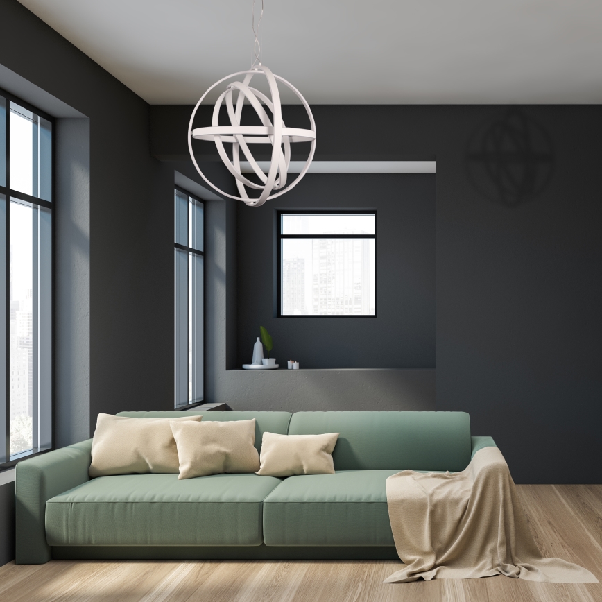 Lámpara colgante LED con cable COPERNICUS LED/260W/230V blanca