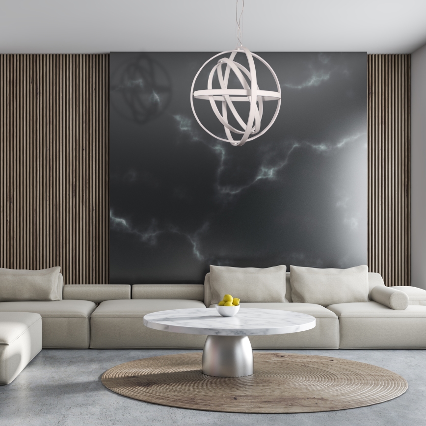 Lámpara colgante LED con cable COPERNICUS LED/260W/230V blanca