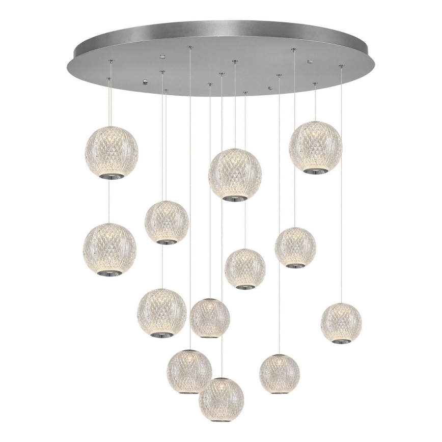 Lámpara colgante LED con cable CREMONA 13xLED/5W/230V 3000K cromo mate