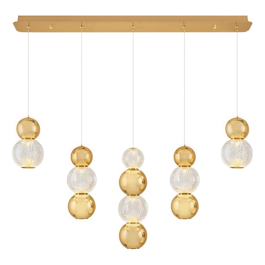 Lámpara colgante LED con cable CREMONA LED/27W/230V 3000K en acabado dorado