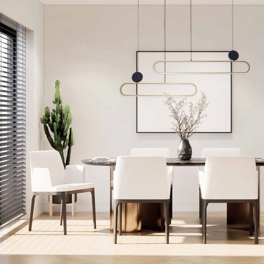 Lámpara colgante LED con cable FLORENTYNA LED/48W/230V 4000K dorado/negro