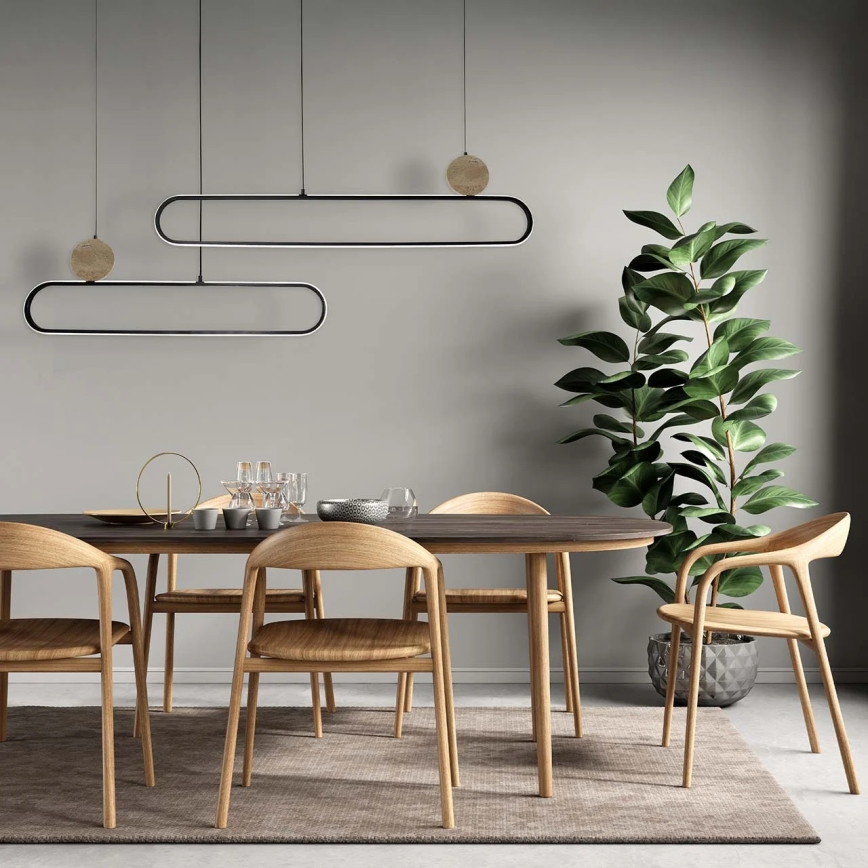 Lámpara colgante LED con cable FLORENTYNA LED/48W/230V 4000K negro/beige