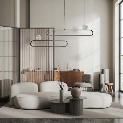 Lámpara colgante LED con cable FLORENTYNA LED/48W/230V 4000K negro/blanco