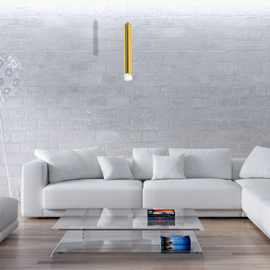 Lámpara colgante LED con cable GOLDIE LED/5W/230V dorada