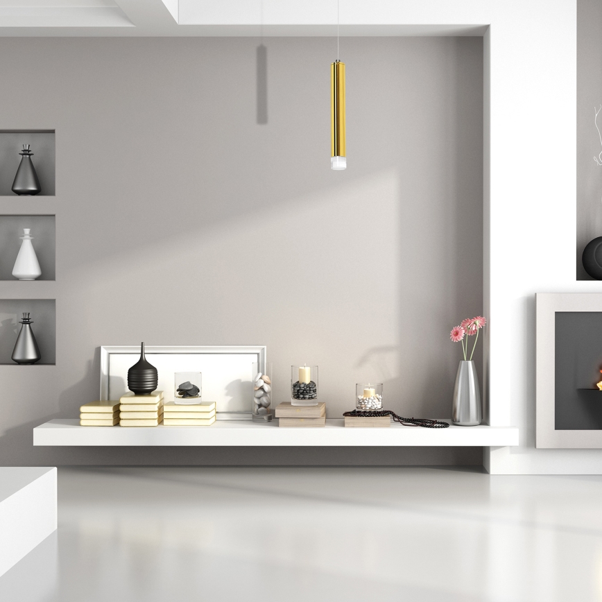 Lámpara colgante LED con cable GOLDIE LED/5W/230V dorada