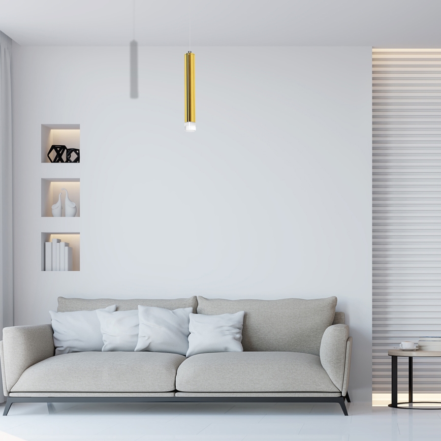 Lámpara colgante LED con cable GOLDIE LED/5W/230V dorada