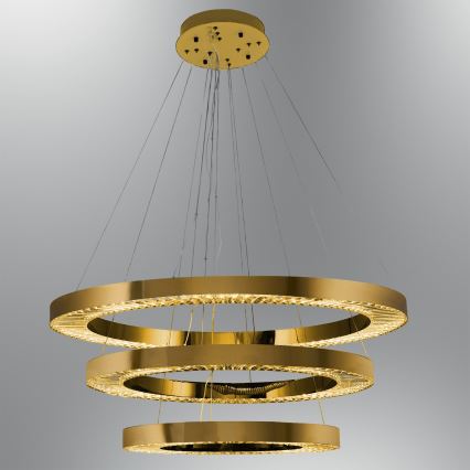 Lámpara colgante LED con cable JESI LED/99W/230V 3000K, Ø 100 cm, acabado bronce